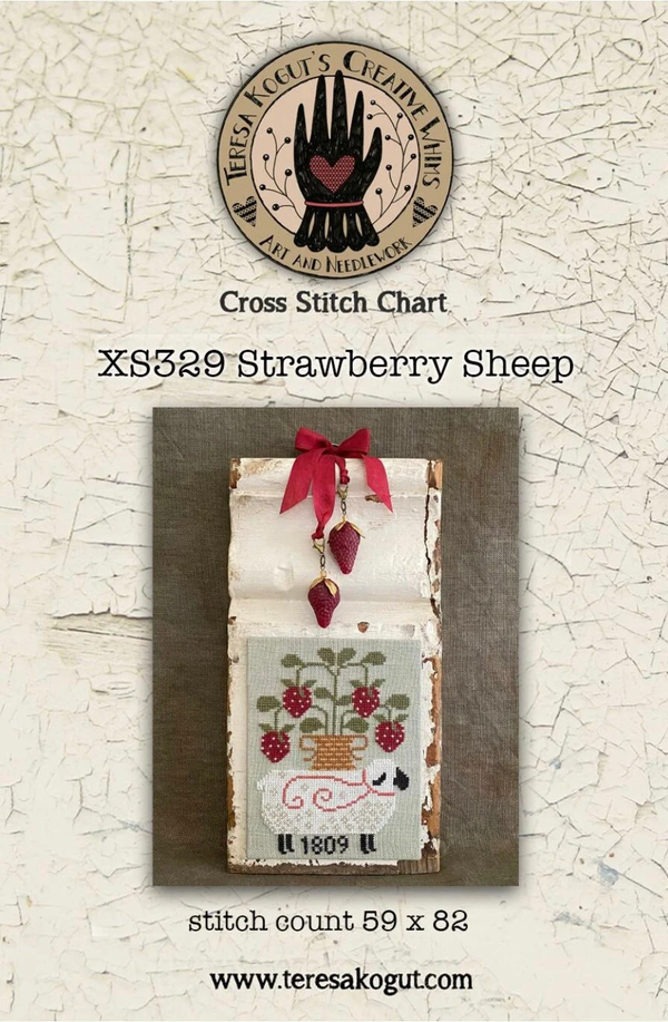 Strawberry Sheep Cross Stitch by Teresa Kogut - Paper Pattern