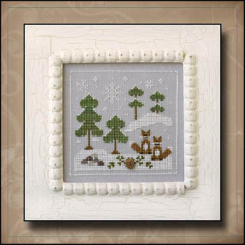 Frosty Forest 6: Snowy Foxes Cross Stitch by Country Cottage Needleworks -PAPER Pattern