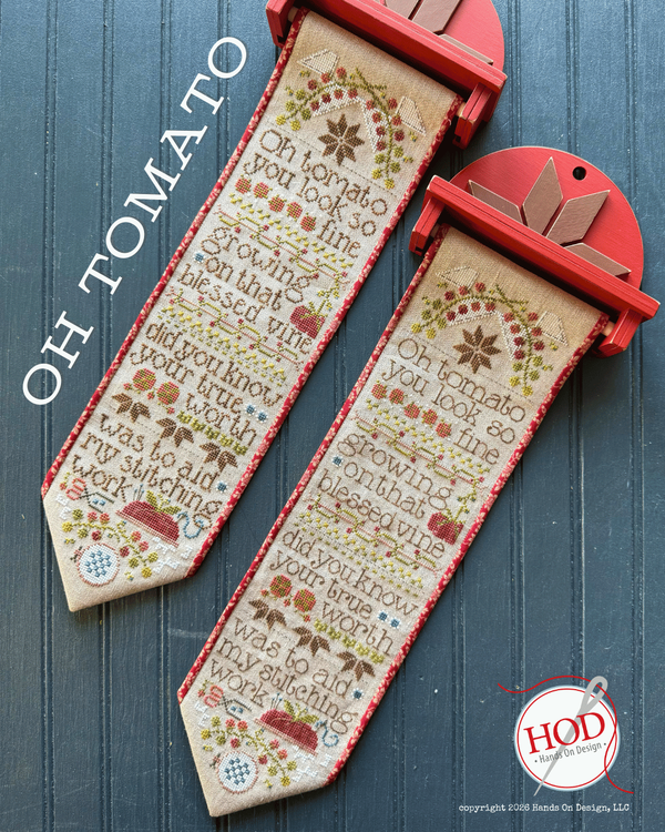 Oh Tomato Cross Stitch by Hands on Design - Paper Pattern