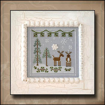Frosty Forest 8: Snowy ReindeerCross Stitch by Country Cottage Needleworks -PAPER Pattern