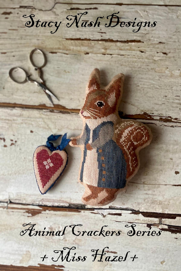 Animal Crackers Series: Miss Hazel Cross Stitch by Stacy Nash Designs - Paper Pattern