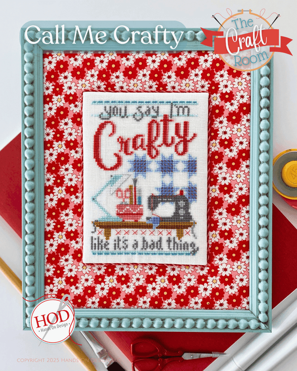 Call Me Crafty Cross Stitch by Hands On Design - Paper Pattern
