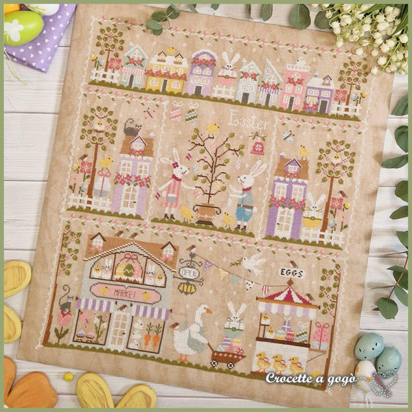 Pasqua in Citta' Cross Stitch by Crocette A Gogò - Paper Pattern