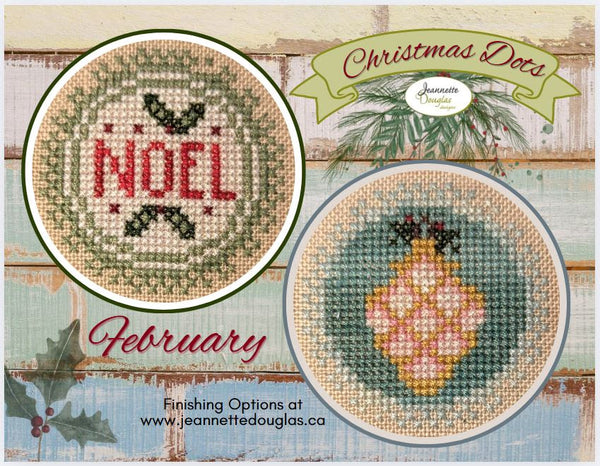 Christmas Dots: February Cross Stitch by Jeannette Douglas Designs - Paper Pattern