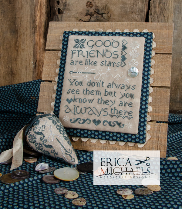 Friends & Stars Cross Stitch by Erica Michaels - Paper Pattern