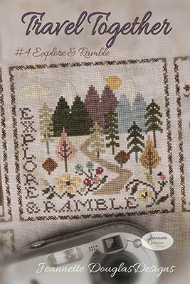 Travel Together #4: Explore & Ramble Cross Stitch by Jeannette Douglas Designs - Paper Pattern