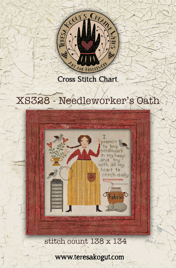 Needleworkers Oath Cross-Stitch by Teresa Kogut - Paper Pattern