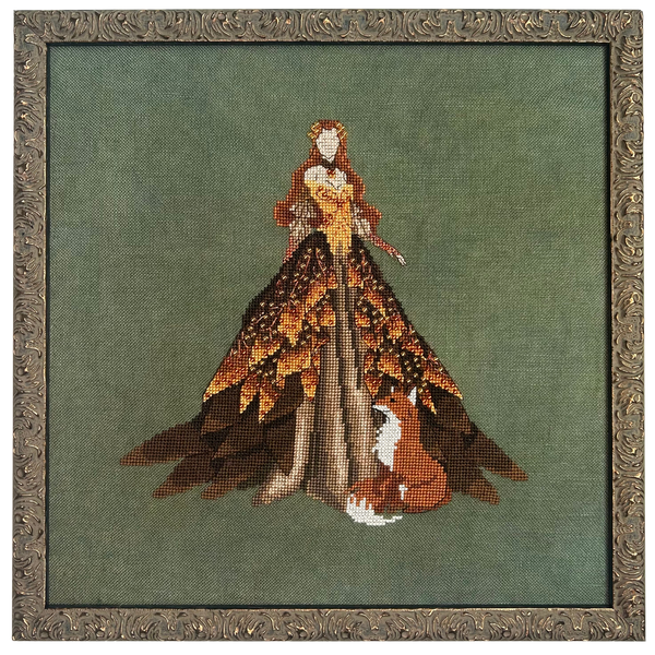 Maiden of Autumn Cross Stitch by The Fabled Hollow - Paper Pattern