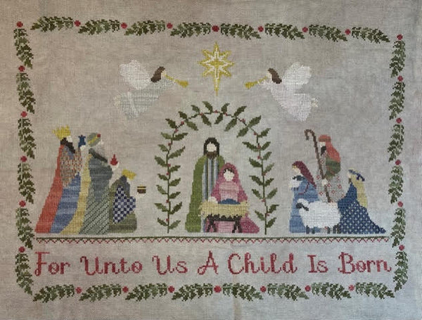 A Child is Born Cross Stitch by Under The Garden Moon - Paper Pattern