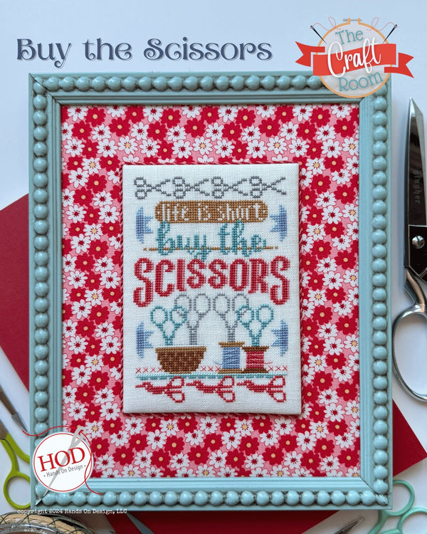 Buy the Scissors Cross Stitch by Hands on Design - Paper Pattern