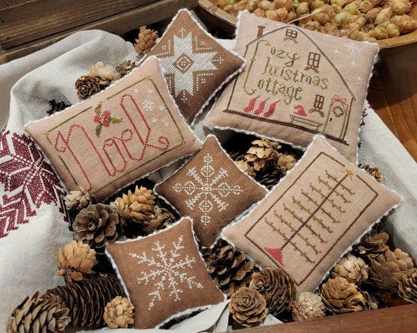 For the Bowl Series #3 - Cozy Christmas Cottage cross stitch by Thread Milk Designs - Paper Pattern