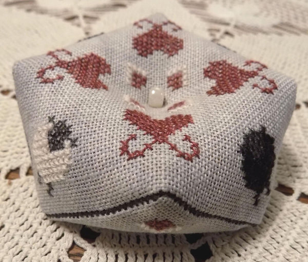 Baa Baa Biscornu Cross Stitch by The Nebby Needle - Paper Pattern