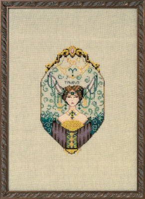 Zodiac Girls - Taurus Cross Stitch by Nora Corbett Designs - Paper Pattern