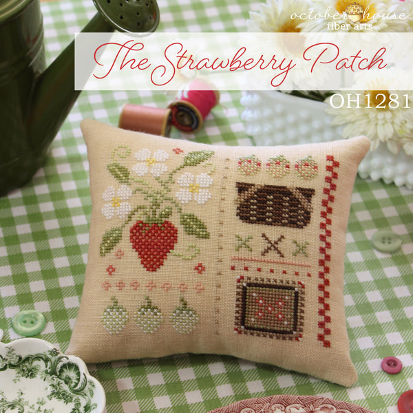 The Strawberry Patch Cross Stitch by October House Fiber Arts - Paper Pattern