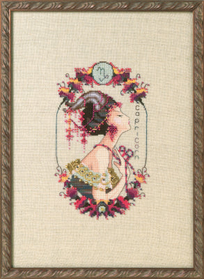 Zodiac Girls - Capricorn Cross Stitch by Nora Corbett Designs - Paper Pattern