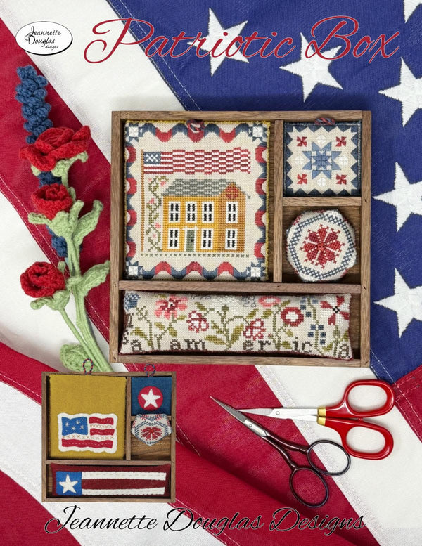 Patriotic Box Cross Stitch by Jeannette Douglas Designs - Paper Pattern