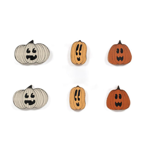 Jack o' Lantern | Bad To The Bone Collection | 2x2x.25 wood shape set of six 55304