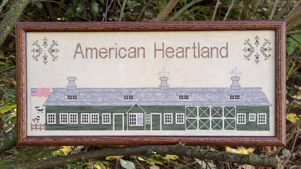 Old Green Barn Cross Stitch by SamBrie Stitches - Paper Pattern