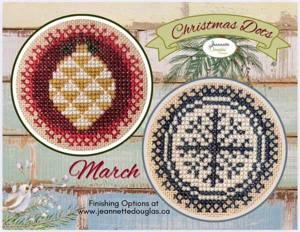 Christmas Dots: March Cross Stitch by Jeannette Douglas Designs - Paper Pattern