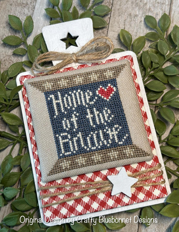 Brave Spool Cross Stitch by Crafty Bluebonnet Designs - Paper Pattern