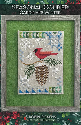 Seasonal Courier: Cardinal's Winter Cross Stitch by Robin Pickens - Paper Pattern