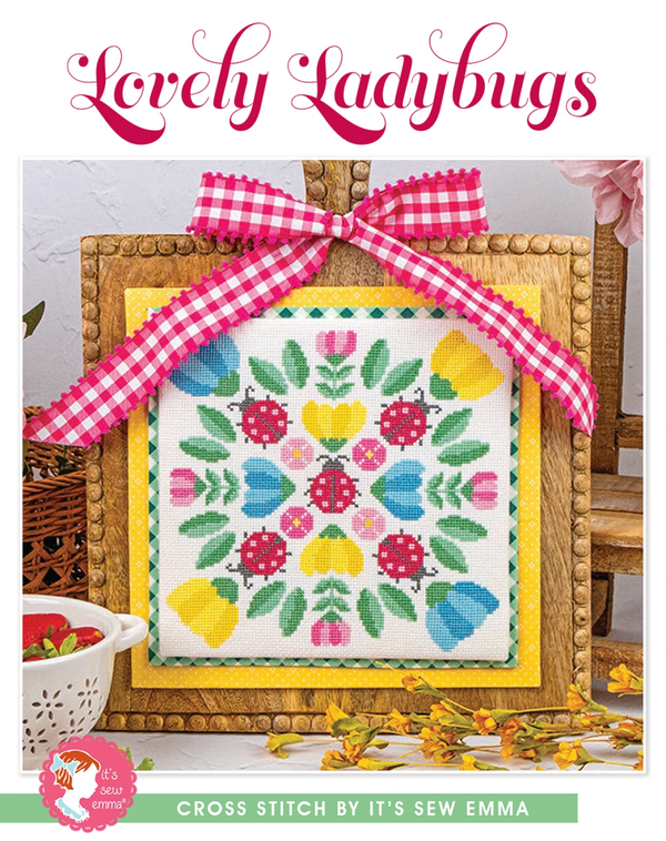 Lovely Ladybugs Cross Stitch by It's Sew Emma - Paper Pattern