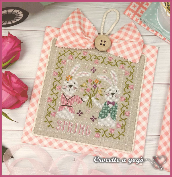 Spring Greetings Cross Stitch by Crocette A Gogo - Paper Pattern