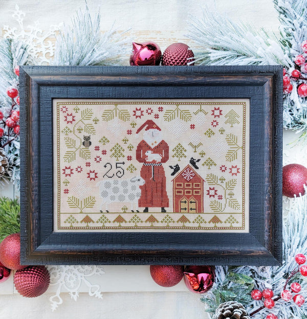 Santa and the Woolmakers Cross Stitch by Hello Liz Mathews - Paper Pattern