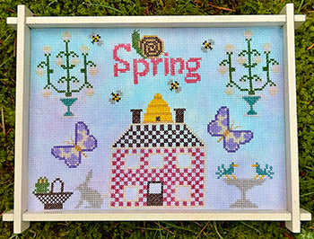 Spring at Autumn Hills Place Cross Stitch by SamBrie Stitches - Paper Pattern