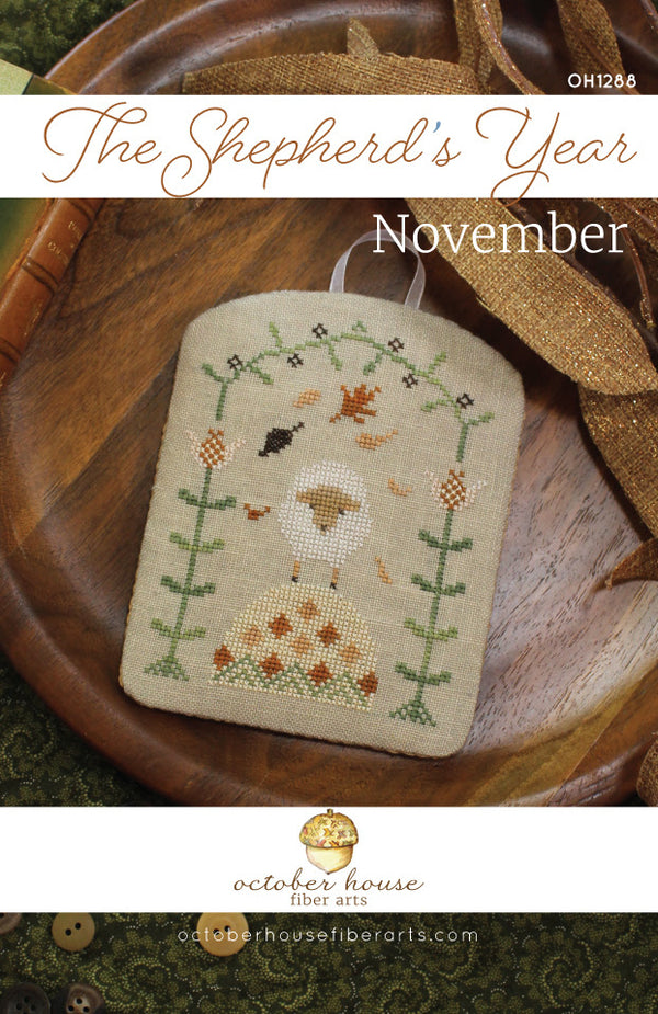 The Shepherd's Year: November Cross Stitch by October House Fiber Arts - Paper Pattern