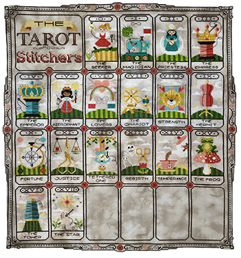 Tarot For Stitchers 9 Cross Stitch by Tiny Modernist - Paper Pattern