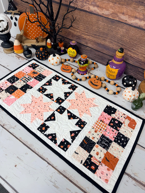 Star Charm Quilt Kit using Purrs & Boos byElena Amo for Moda Fabrics