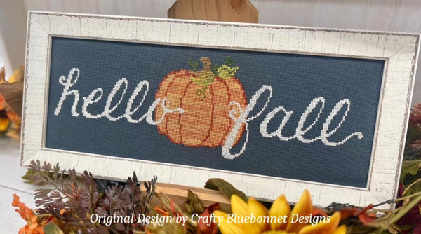 Hello Fall Cross Stitch by Crafty Bluebonnet Designs - Paper Pattern