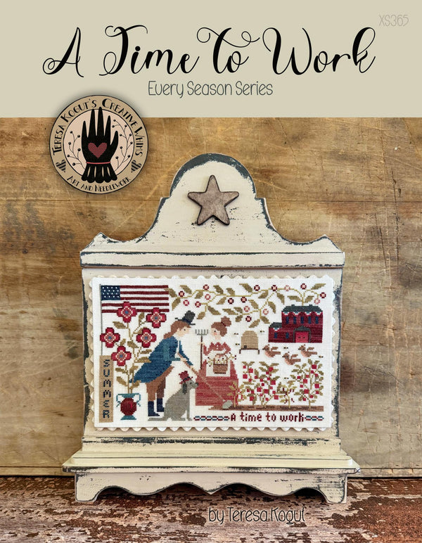 A Time to Work Cross Stitch by Teresa Kogut - Paper Pattern