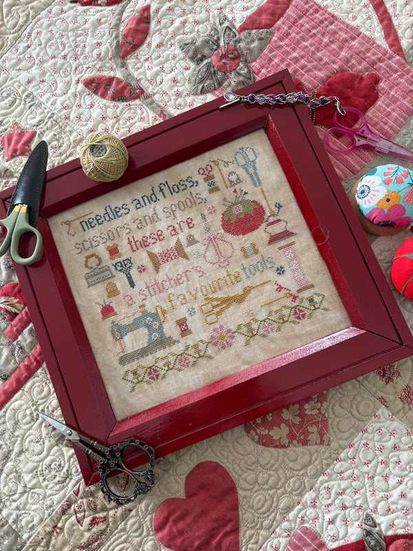 A Stitcher's Tools Cross Stitch by Pansy Patch Quilts and Stitchery - Paper Pattern