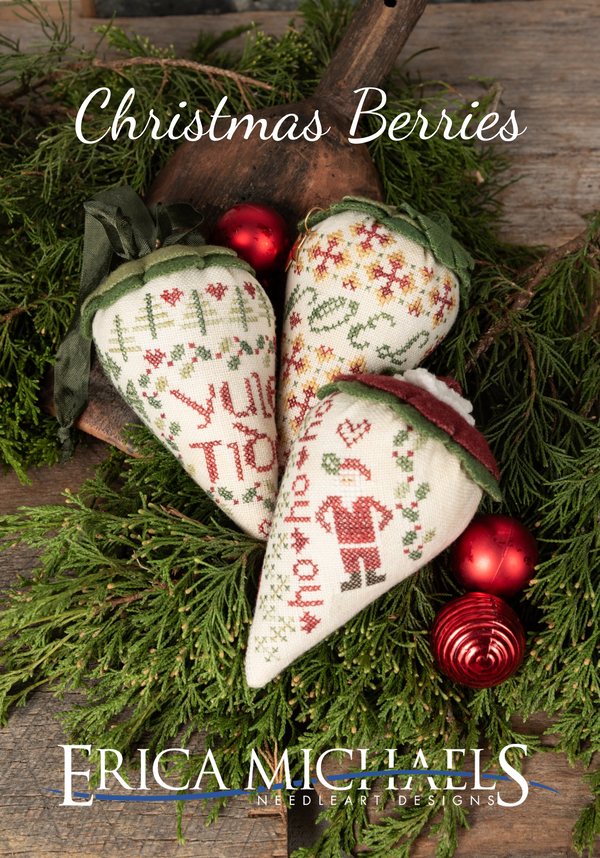 Christmas Berries Cross Stitch by Erica Michaels - Paper Pattern