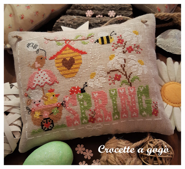 Hello Spring Cross Stitch by Crocette A Gogo - Paper Pattern