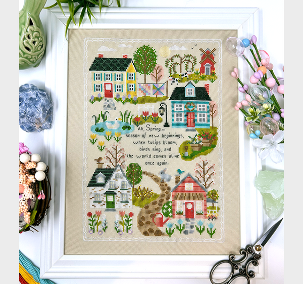Spring Traditions Sampler Cross Stitch by Tiny Modernist - Paper Pattern