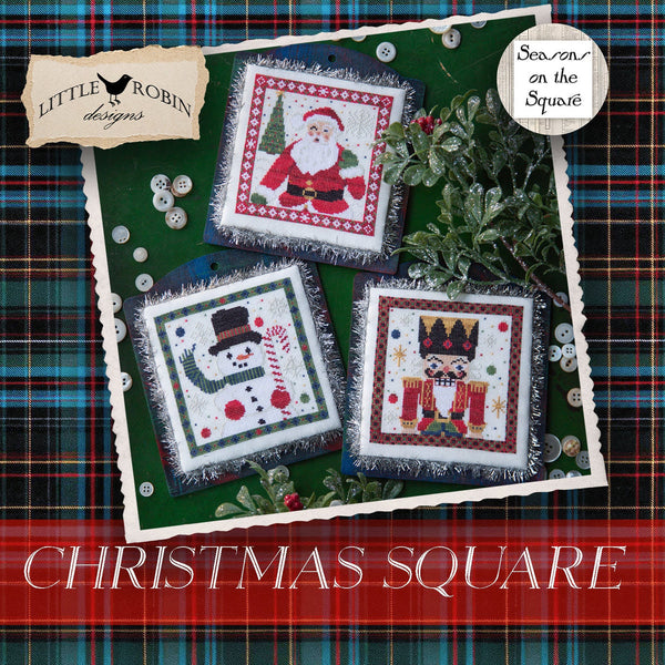 Christmas Square Cross Stitch by Little Robin Designs - Paper Pattern