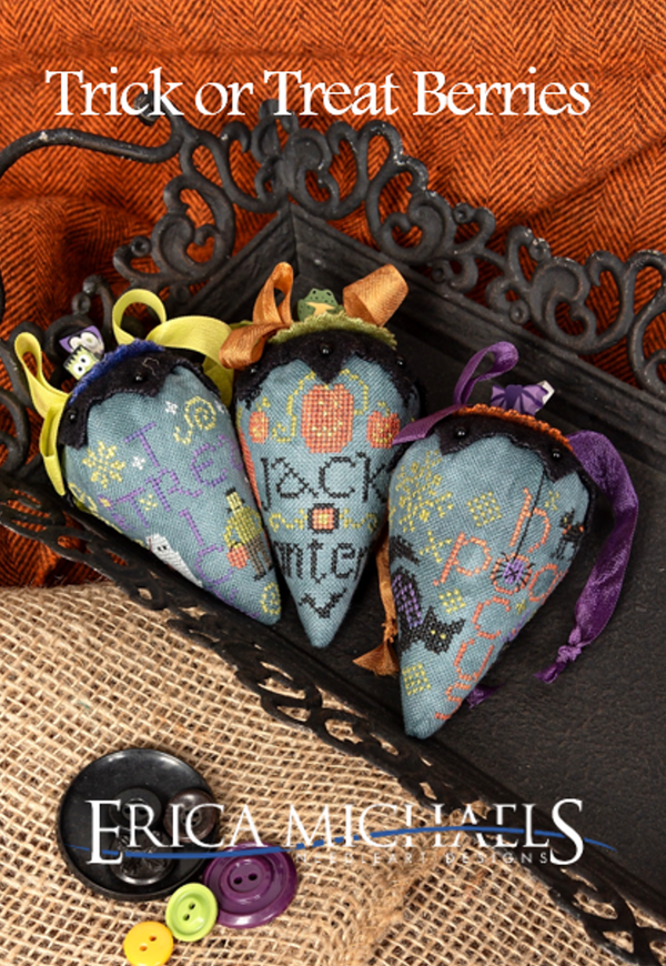 Trick or Treat Berries Cross Stitch by Erica Michaels - Paper Pattern