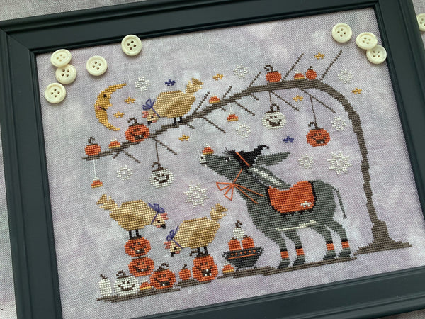 Halloween Chicken and Waffles Cross Stitch by Stitches By Ethel - Paper Pattern