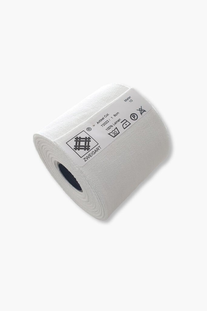 ZWEIGART Linen Embroidery Band 72022 – 8 cm Wide – Colour 001 – 100% Linen