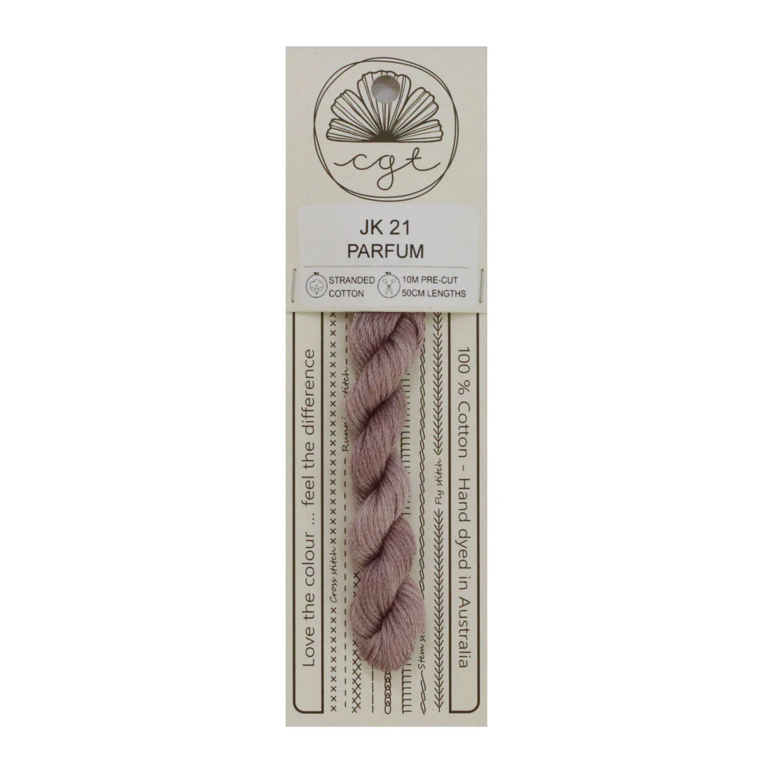 Parfum JK21 Cottage Garden Thread Pre-Cut 6 Stranded Hand Dyed Embroidery Floss
