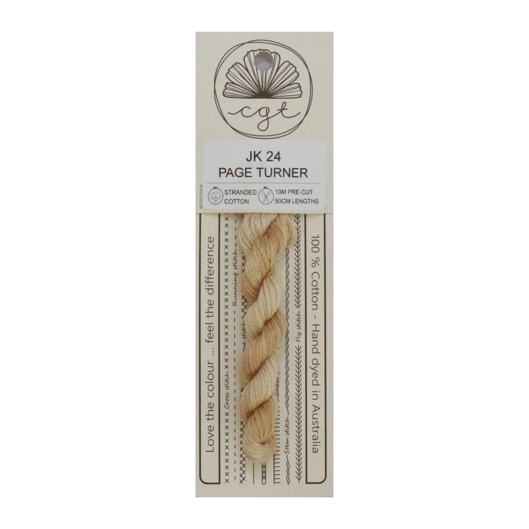 Page Turner JK24 Cottage Garden Thread Pre-Cut 6 Stranded Hand Dyed Embroidery Floss