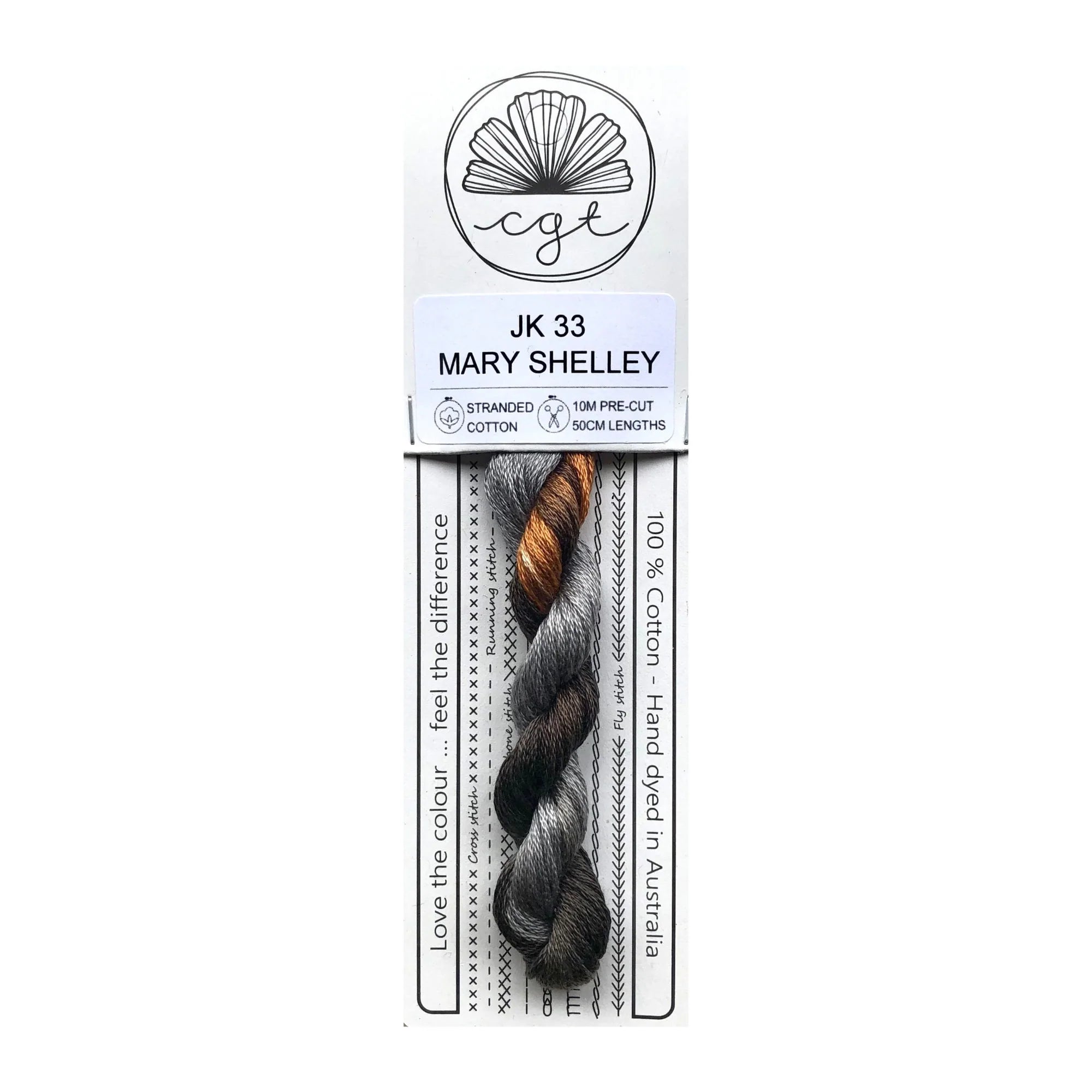 Mary Shelley JK33 Cottage Garden Thread Pre-Cut 6 Stranded Hand Dyed Embroidery Floss