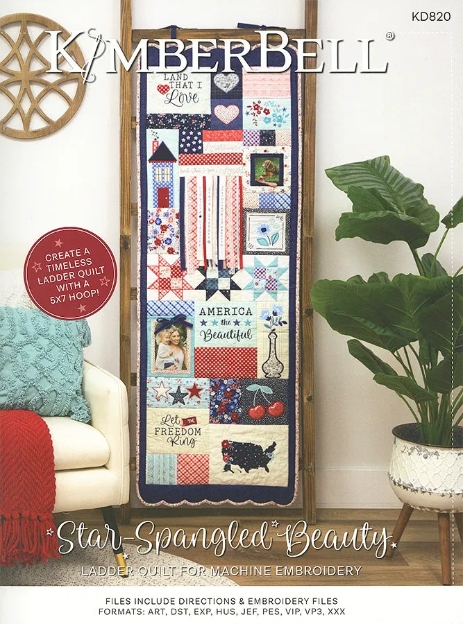 Kimberbell Star Spangled Beauty Embroidery Book with Redemption Code