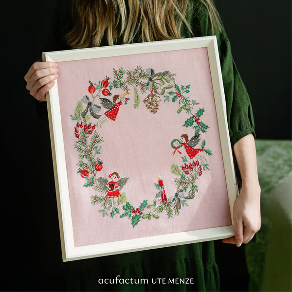 Acufactum Angel Wreath Cross Stitch KIT
