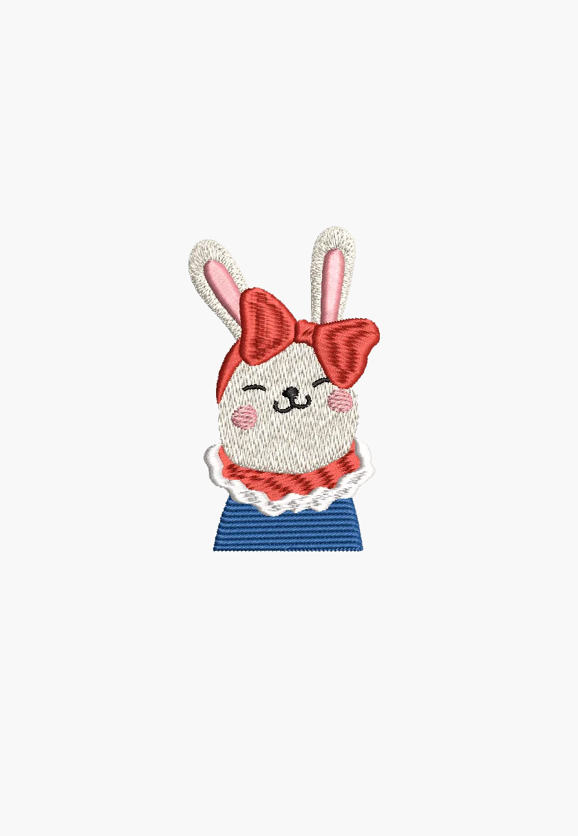 LADY RABBIT – Machine Embroidery Design – Instant Download