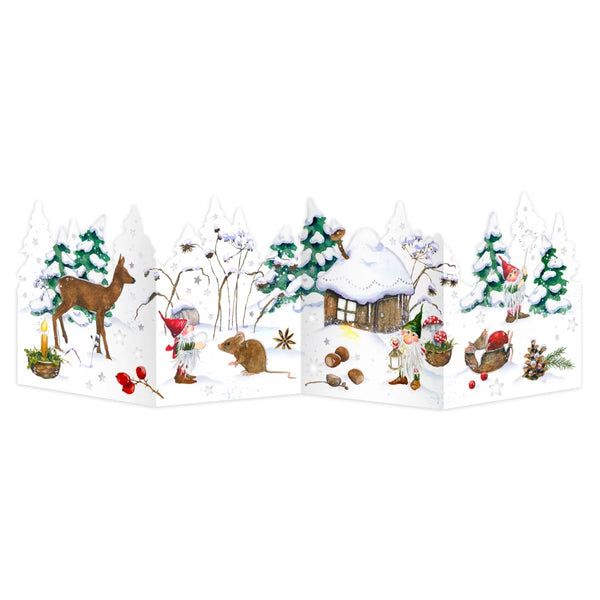 Light Silhouette Card Christmas Gnome