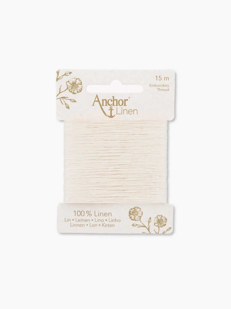 Anker Leinenwatte 01 Weiß – 100% Leinen – 6-Strang – 15 m